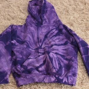 Kids Purple Tie-Dye Hoodie